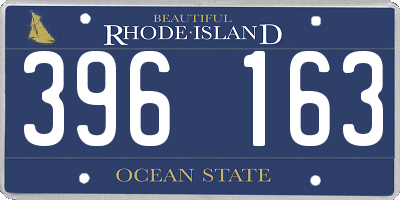 RI license plate 396163