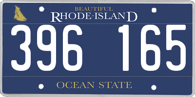 RI license plate 396165