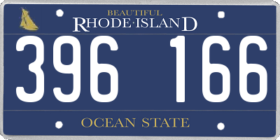RI license plate 396166