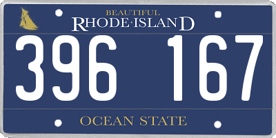 RI license plate 396167