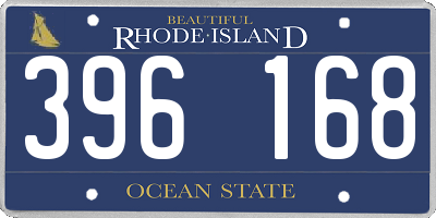 RI license plate 396168