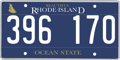 RI license plate 396170