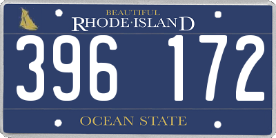 RI license plate 396172