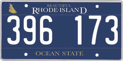 RI license plate 396173