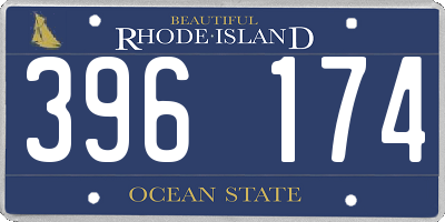 RI license plate 396174