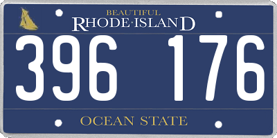 RI license plate 396176