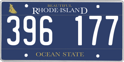 RI license plate 396177