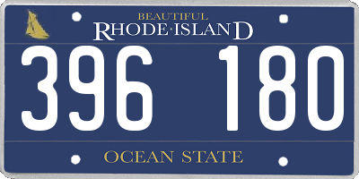 RI license plate 396180