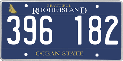 RI license plate 396182