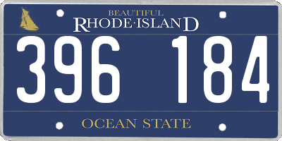 RI license plate 396184