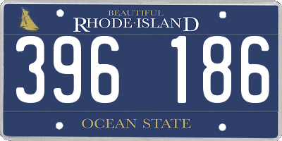 RI license plate 396186