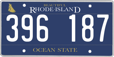 RI license plate 396187