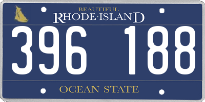 RI license plate 396188