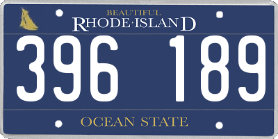 RI license plate 396189