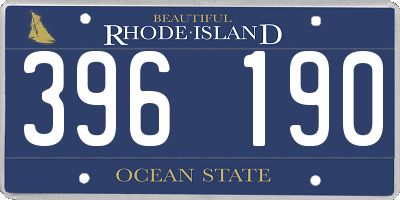 RI license plate 396190