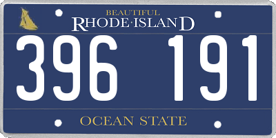 RI license plate 396191