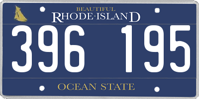 RI license plate 396195