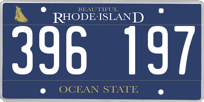RI license plate 396197