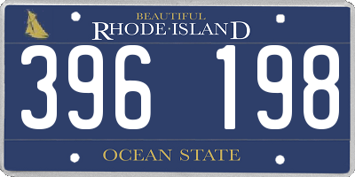 RI license plate 396198
