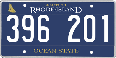 RI license plate 396201