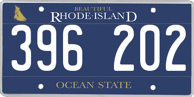 RI license plate 396202
