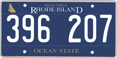 RI license plate 396207