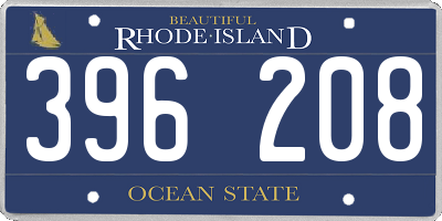RI license plate 396208