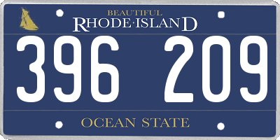 RI license plate 396209
