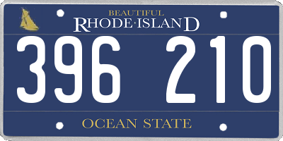 RI license plate 396210
