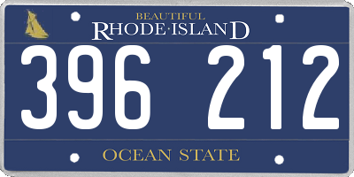 RI license plate 396212