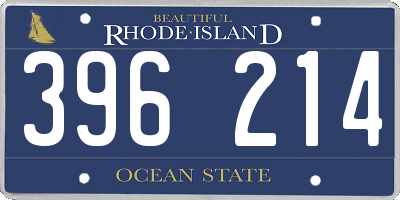 RI license plate 396214