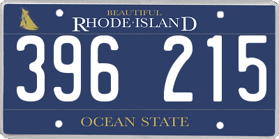 RI license plate 396215