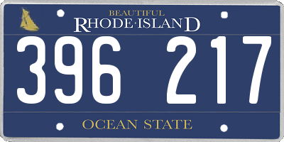 RI license plate 396217
