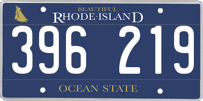RI license plate 396219