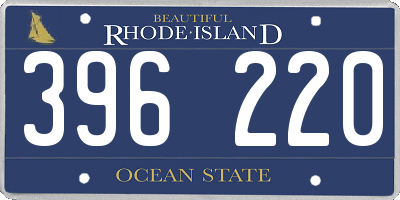 RI license plate 396220