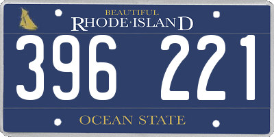 RI license plate 396221