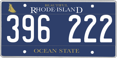 RI license plate 396222