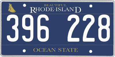 RI license plate 396228