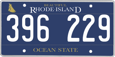 RI license plate 396229