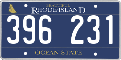 RI license plate 396231