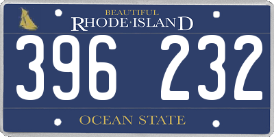 RI license plate 396232