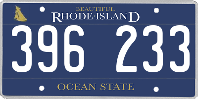 RI license plate 396233