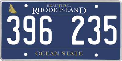 RI license plate 396235