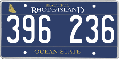 RI license plate 396236