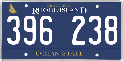 RI license plate 396238