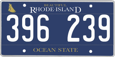 RI license plate 396239