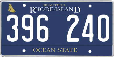 RI license plate 396240