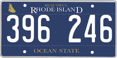 RI license plate 396246