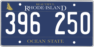 RI license plate 396250