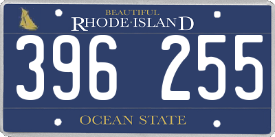 RI license plate 396255